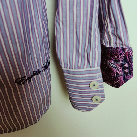 British Laundry by Christopher Wicks Men's Button Down Dress Shirt, 16 (34/35) - Picture 12 of 13